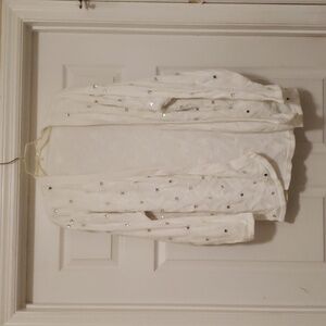 Women's  White and silver  sweater